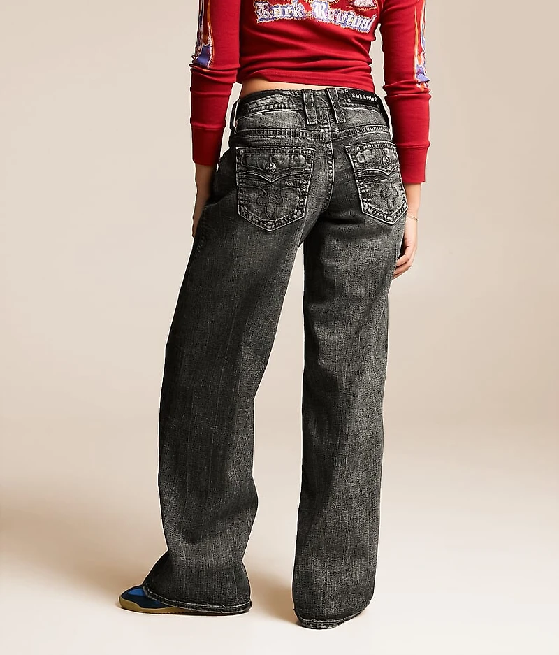 Titania Low Slung Wide Leg Baggy Stretch Jean