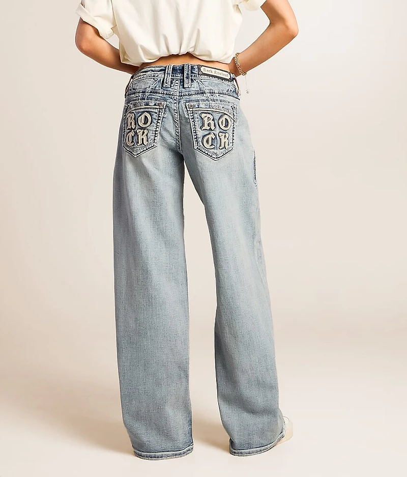 Alora Wide Leg Baggy Stretch Jean