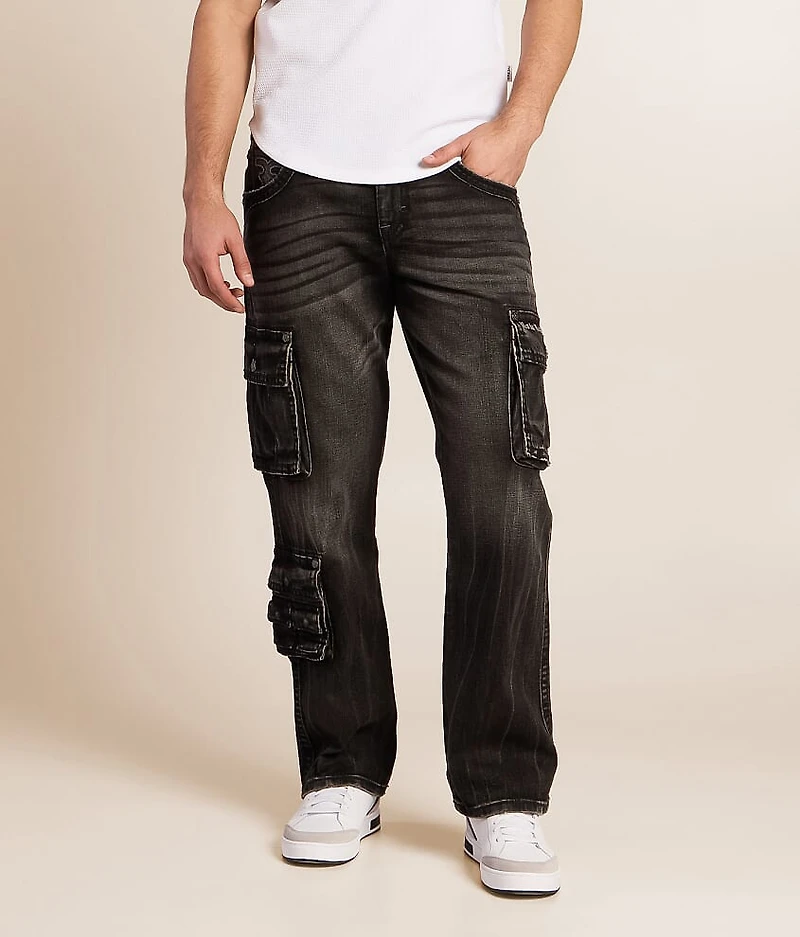Keegan Relaxed Straight Cargo Stretch Jean