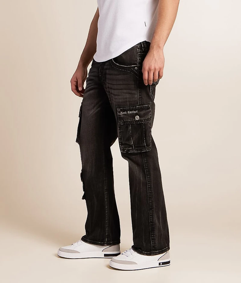 Keegan Relaxed Straight Cargo Stretch Jean