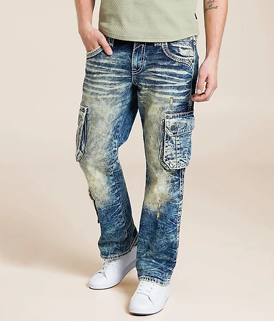 Nashan Relaxed Straight Cargo Stretch Jean