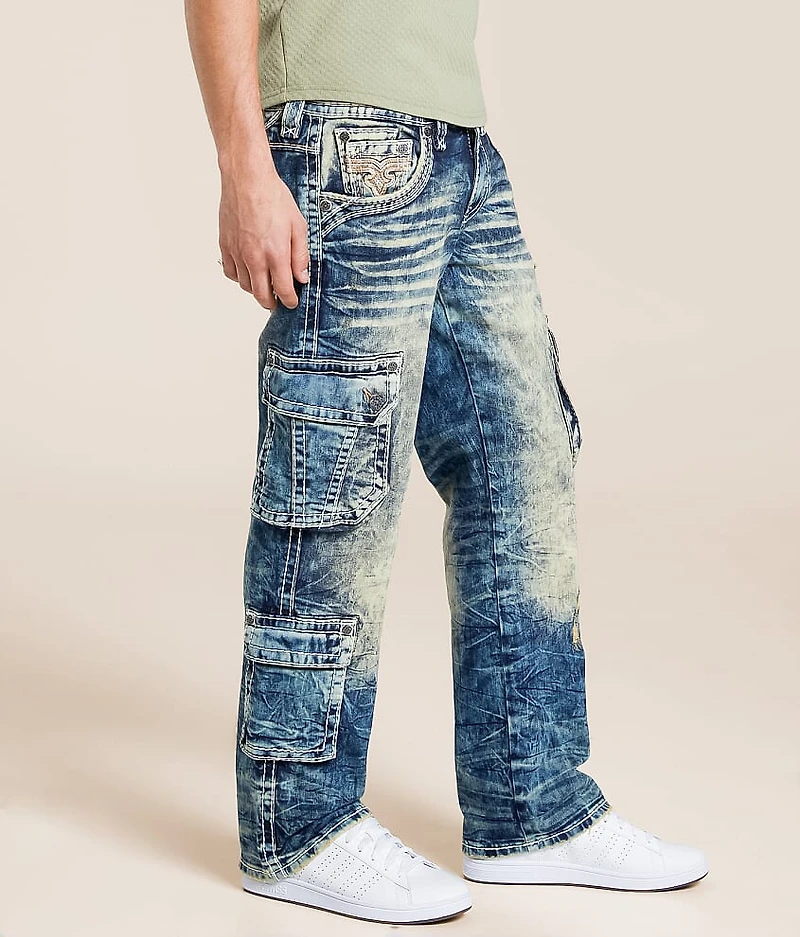 Nashan Relaxed Straight Cargo Stretch Jean