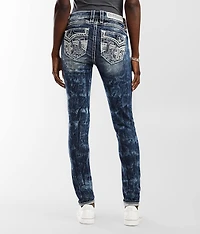 Ivory Mid-Rise Skinny Stretch Jean