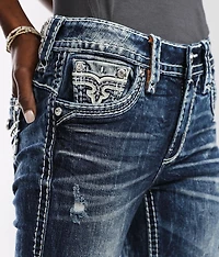 Ivory Mid-Rise Skinny Stretch Jean