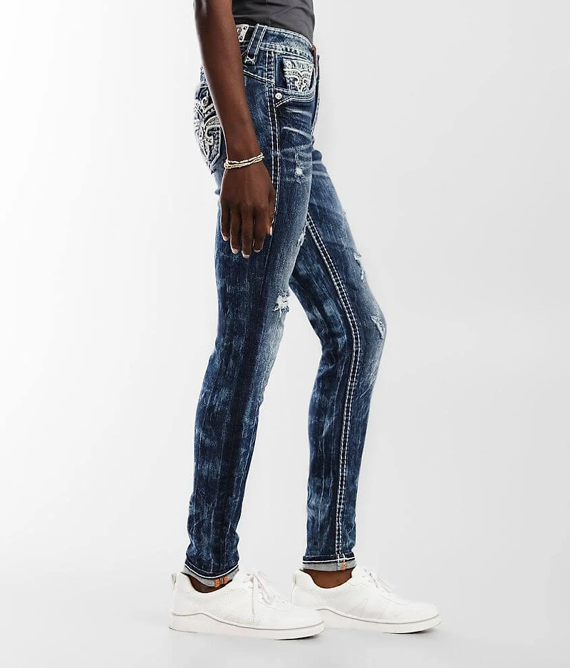 Ivory Mid-Rise Skinny Stretch Jean