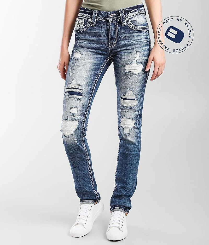 Barbra Mid-Rise Straight Stretch Jean