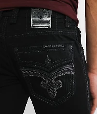 Tan Slim Straight Stretch Jean
