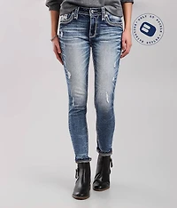 Beet Red Mid-Rise Ankle Skinny Jean