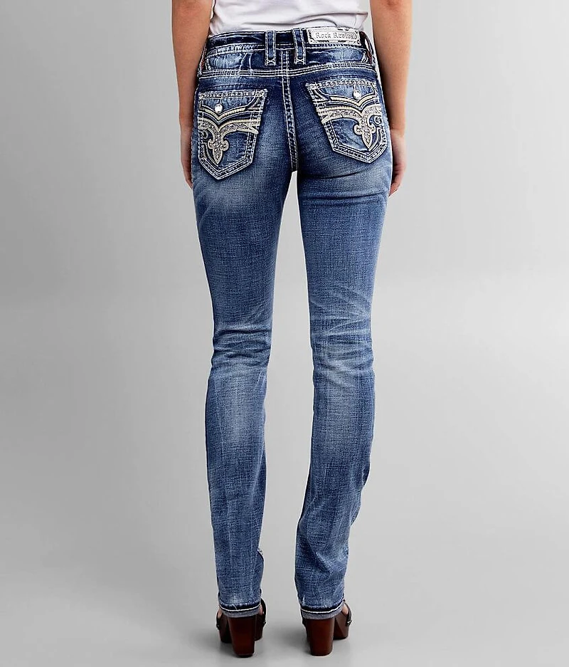 Vitual Pink Mid-Rise Straight Jean
