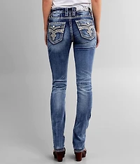 Vitual Pink Mid-Rise Straight Jean