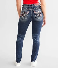 Peacoat Curvy High Rise Skinny Stretch Jean