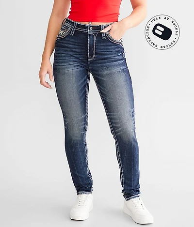 Peacoat Curvy High Rise Skinny Stretch Jean