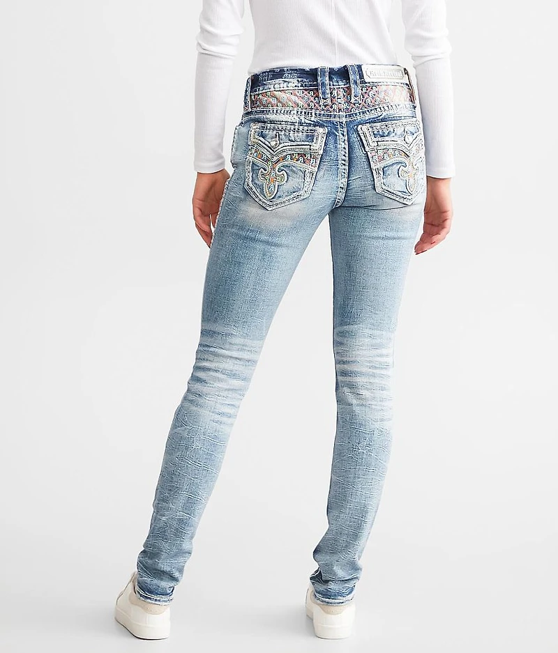 Rosewood Mid-Rise Skinny Stretch Jean