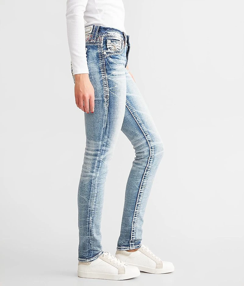 Rosewood Mid-Rise Skinny Stretch Jean