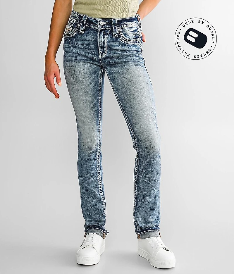 Mid-Rise Straight Stretch Jean