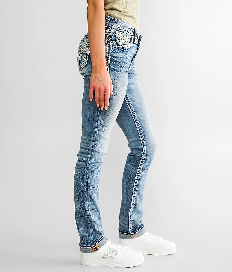 Mid-Rise Straight Stretch Jean