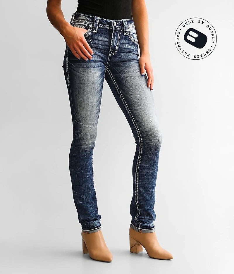 Lisely Mid-Rise Straight Stretch Jean