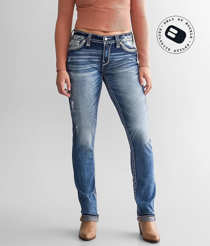 Cyrus Mid-Rise Straight Stretch Jean