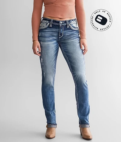 Cyrus Mid-Rise Straight Stretch Jean