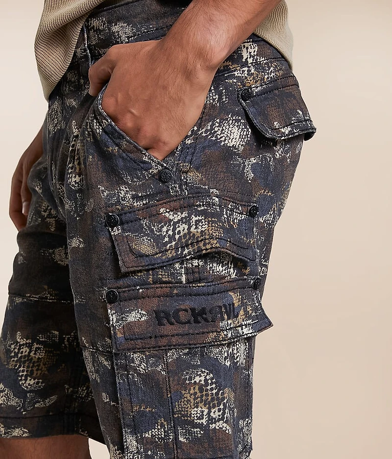 Snake Camo Cargo Stretch Short