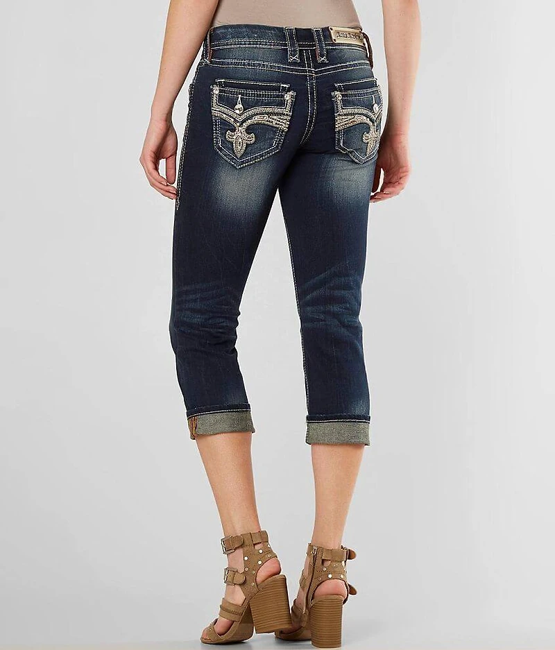 Yara Cuffed Stretch Capri Jean
