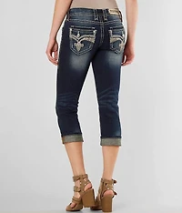 Yara Cuffed Stretch Capri Jean