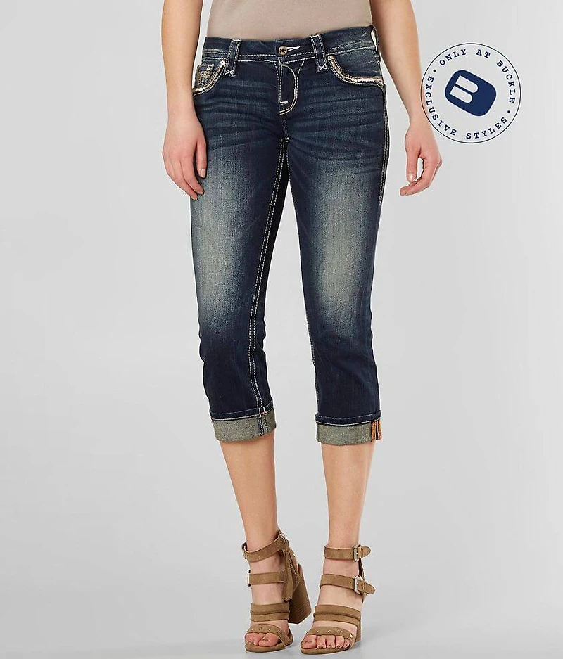 Yara Cuffed Stretch Capri Jean