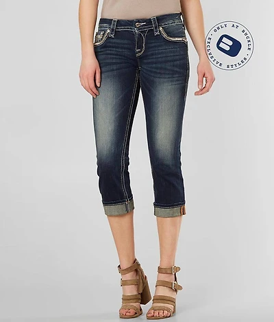 Yara Cuffed Stretch Capri Jean