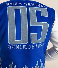 White & Blue Varsity Jacket