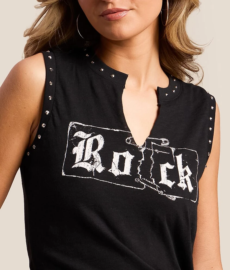 Studded Rock Muscle Tank Top