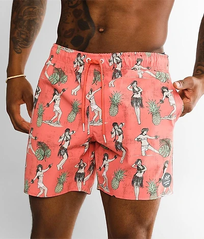 Hawaiian Hula Girls Swim Trunks