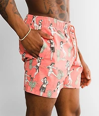 Hawaiian Hula Girls Swim Trunks