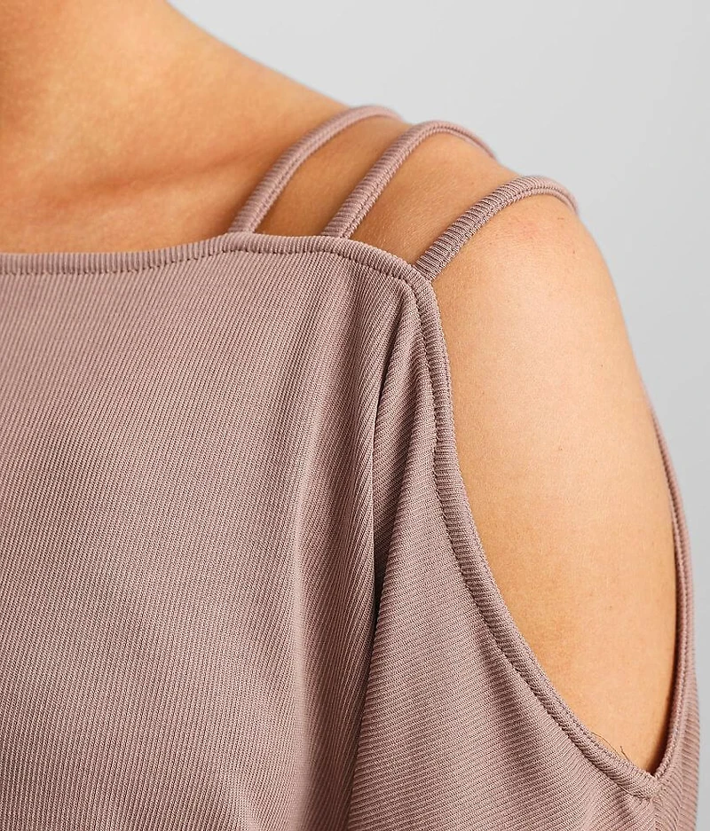 Strappy Cold Shoulder Top