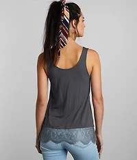 Eyelash Lace Trim Tank Top