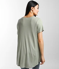 Waffle Knit Tunic Top