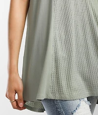 Waffle Knit Tunic Top