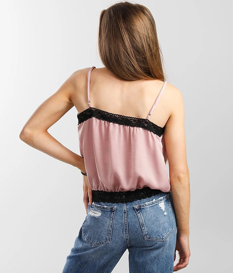 Satin Surplice Tank Top