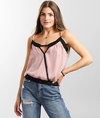 Satin Surplice Tank Top
