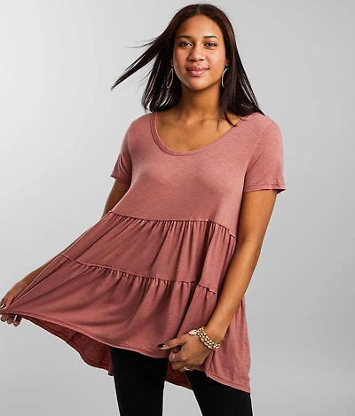 Tiered Babydoll Tunic Top