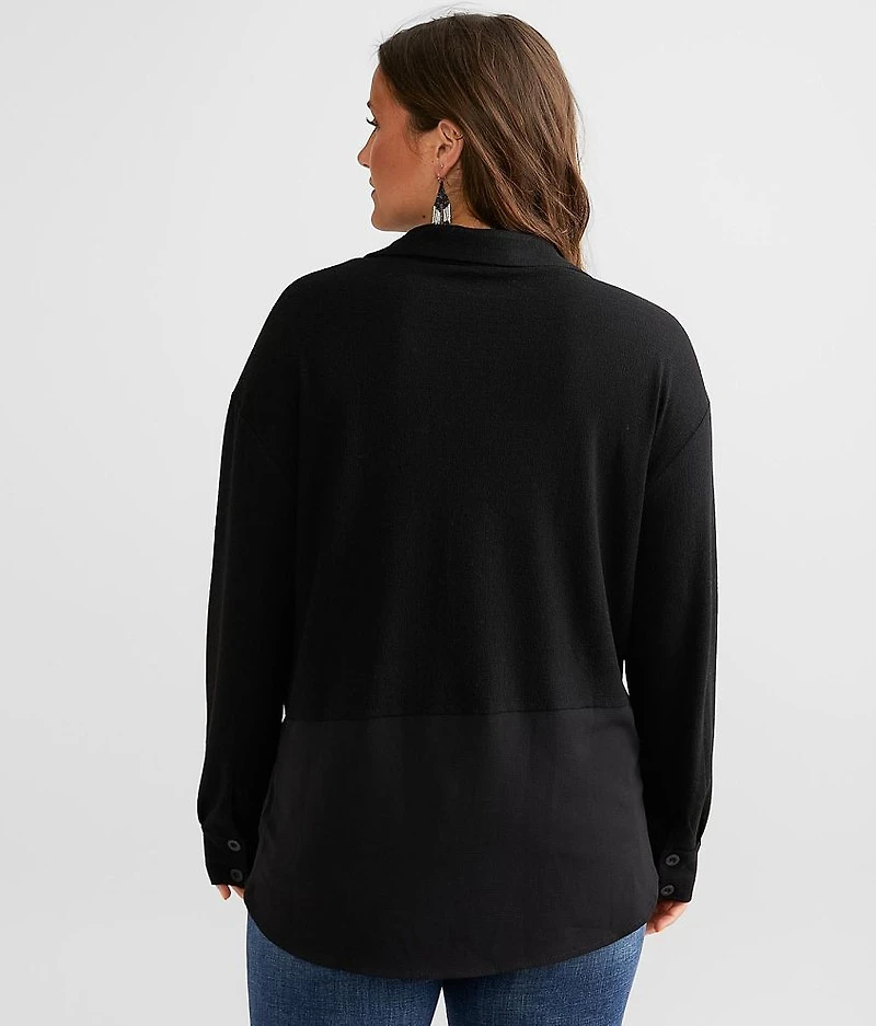 Pieced Knit Blouse