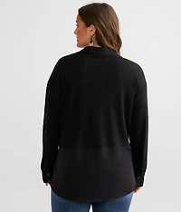 Pieced Knit Blouse