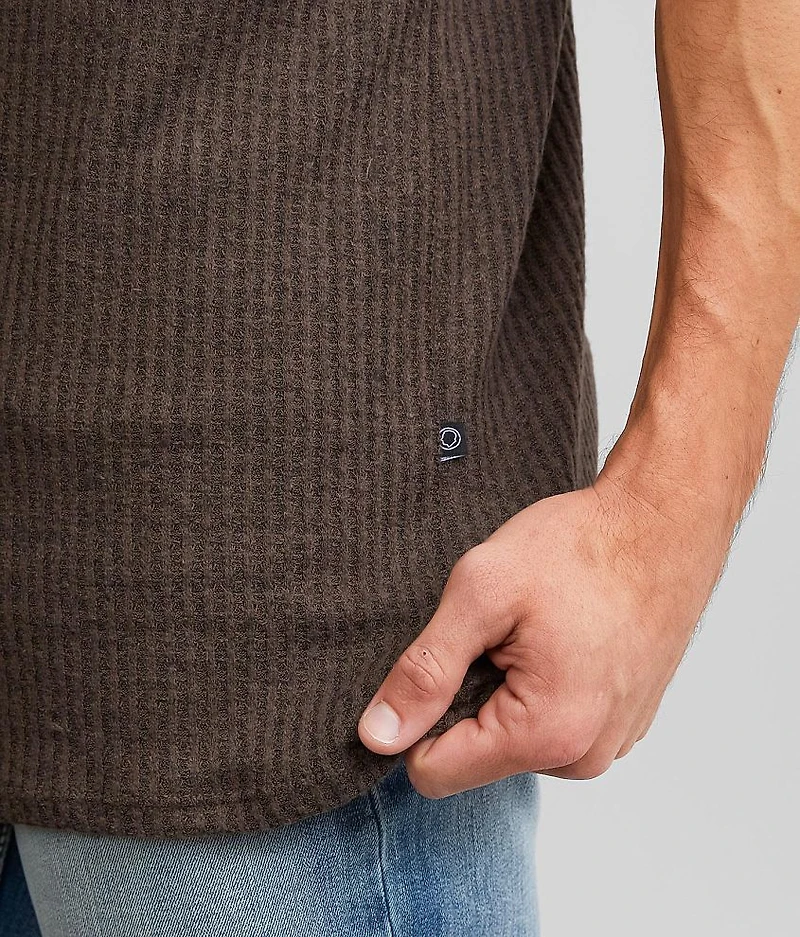 Brushed Waffle Knit T-Shirt