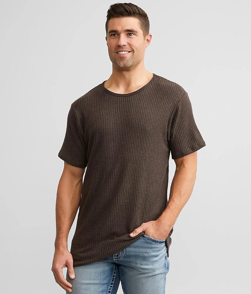 Brushed Waffle Knit T-Shirt