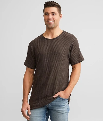 Brushed Waffle Knit T-Shirt