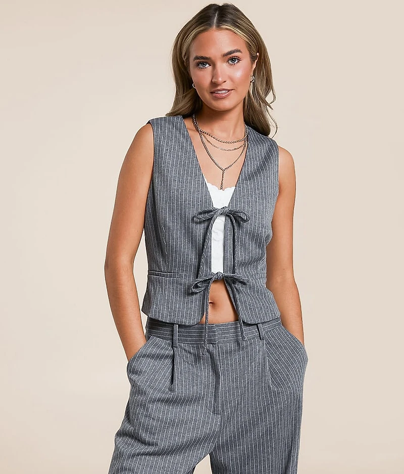 Pinstriped Vest