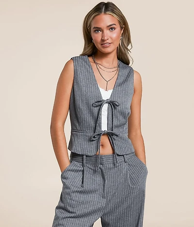Pinstriped Vest