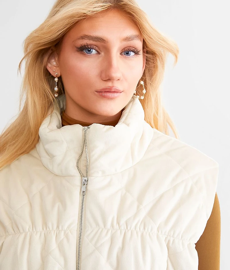 Velvet Puffer Vest