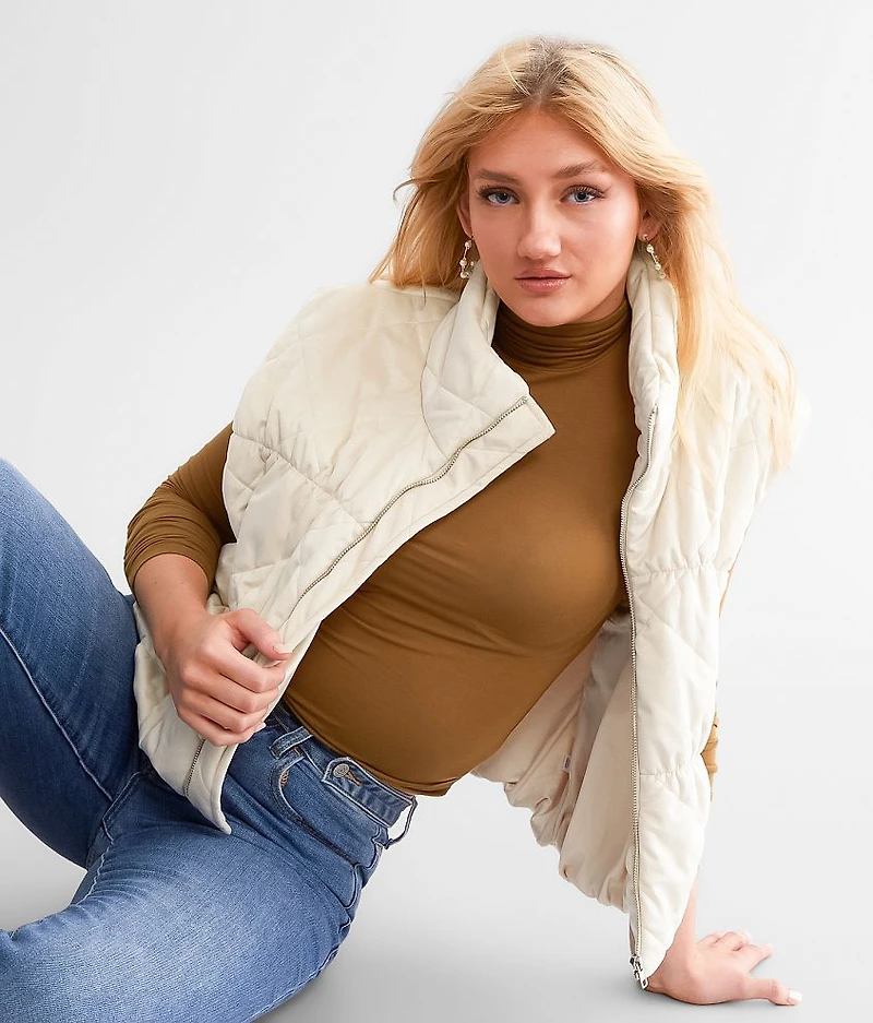 Velvet Puffer Vest