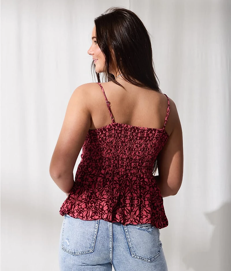 Floral Bubble Two Way Tank Top