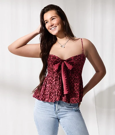 Floral Bubble Two Way Tank Top